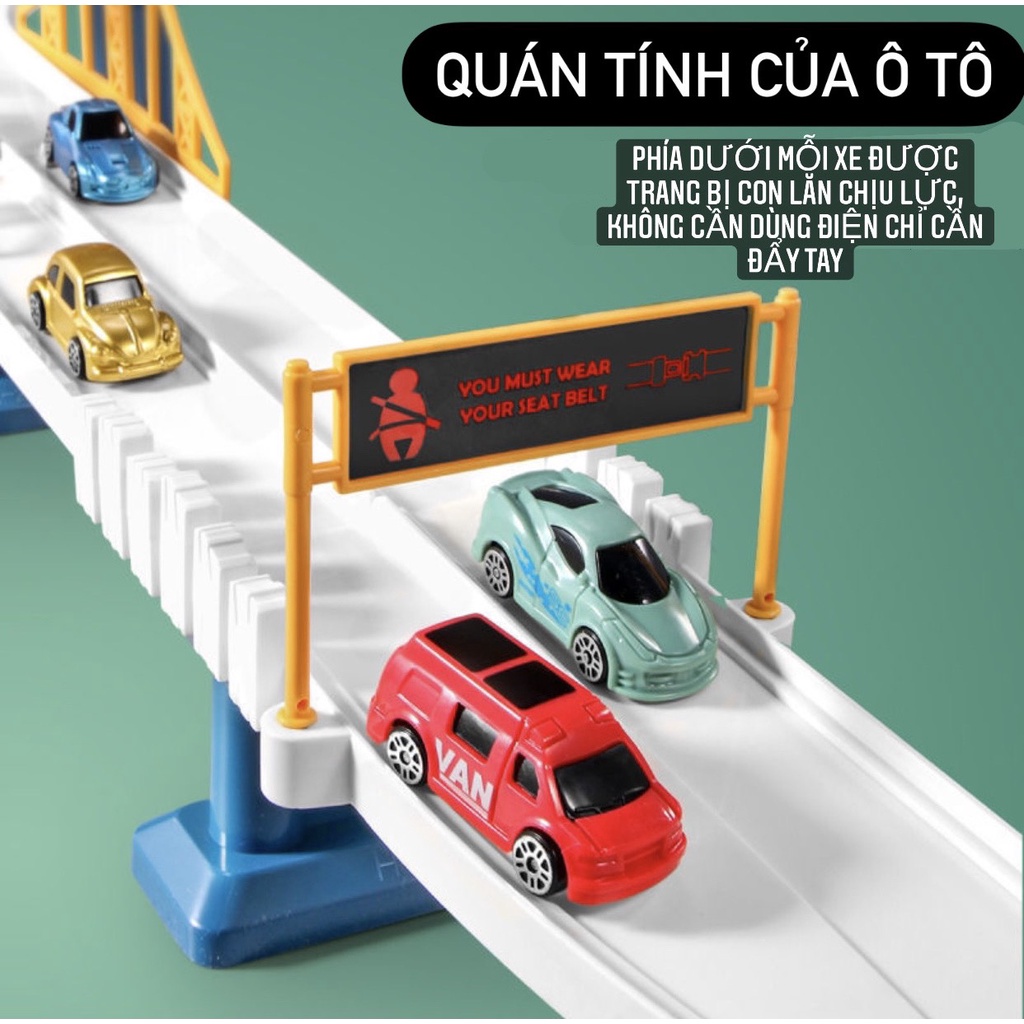 [ĐỒ CHƠI TRÍ TUỆ] Bộ đồ chơi Đường cao tốc ô tô cho bé - Tặng kèm xe + pin Master Kids