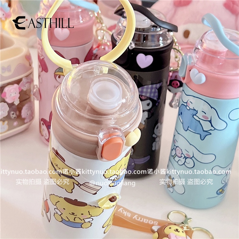 SANRIO Bình Đựng Nước Giữ Nhiệt Bằng Thép Không Gỉ Họa Tiết Cinnamoroll Cinnamoroll Mymelody 550ml Nhỏ Gọn Cho Bé