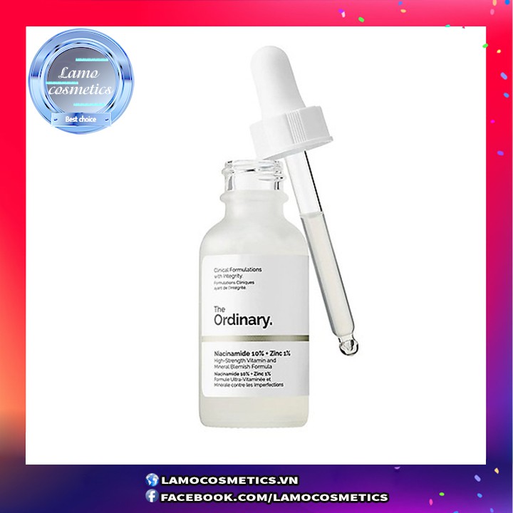 Tinh Chất The Ordinary Niacinamide 10% + Zinc 1% Chính Hãng 100%