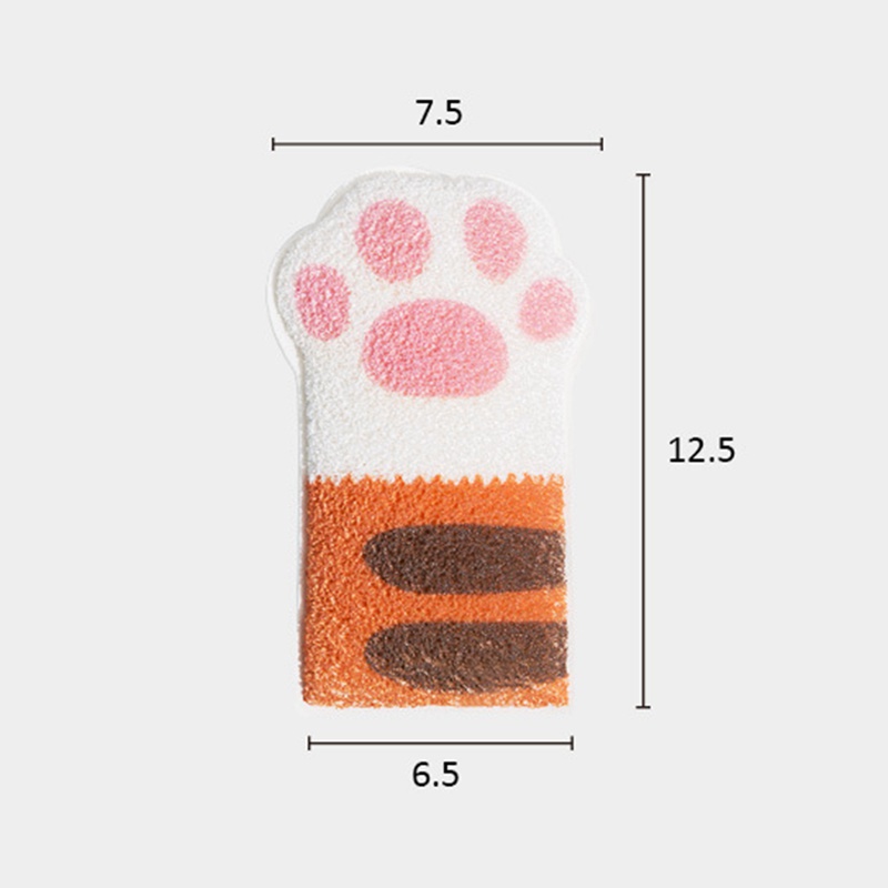 Bông Tắm Cotton Hình Móng Mèo Làm Sạch Sâu Tẩy Tế Bào Chết Chăm Sóc Da