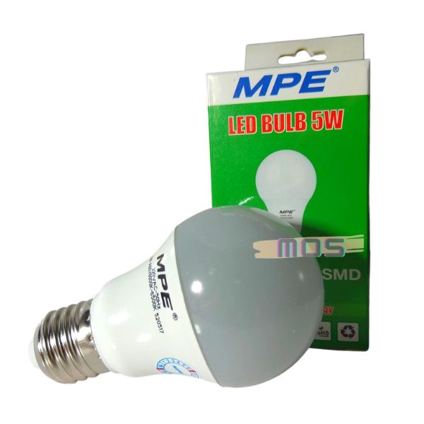 Bóng đèn led buld mpe (thân đèn bằng nhựa) 3w/5w/7w/9w/12w/15w- Ánh sáng trắng/vàng Mos Shop