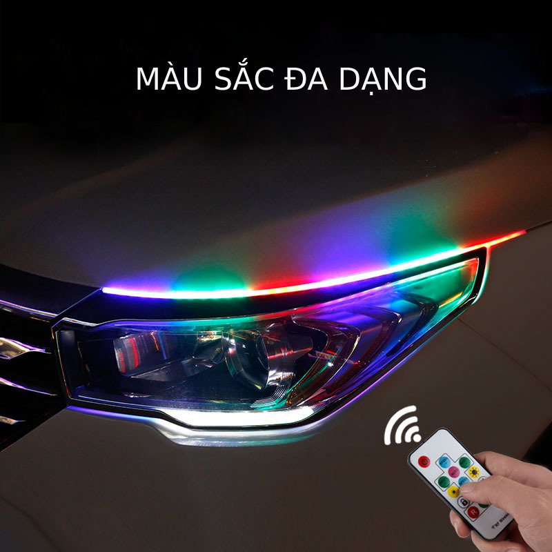 (1 CẶP) LED Dây Tín Hiệu Xe, DEMI Ô-TÔ, XE MÁY Nhiều Màu Sắc Chạy Kiểu AUDI DC 12V
