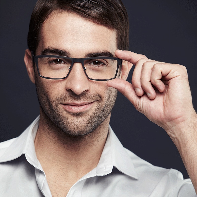 Mắt Kính Gọng Vuông Bằng Titan Siêu Nhẹ Thoải Mái Thay Thế Cho Nam Và Nữ PT087