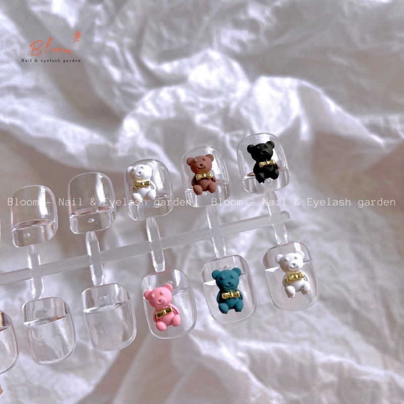 Charm gấu gắn móng tay, charm nail (10 charm)