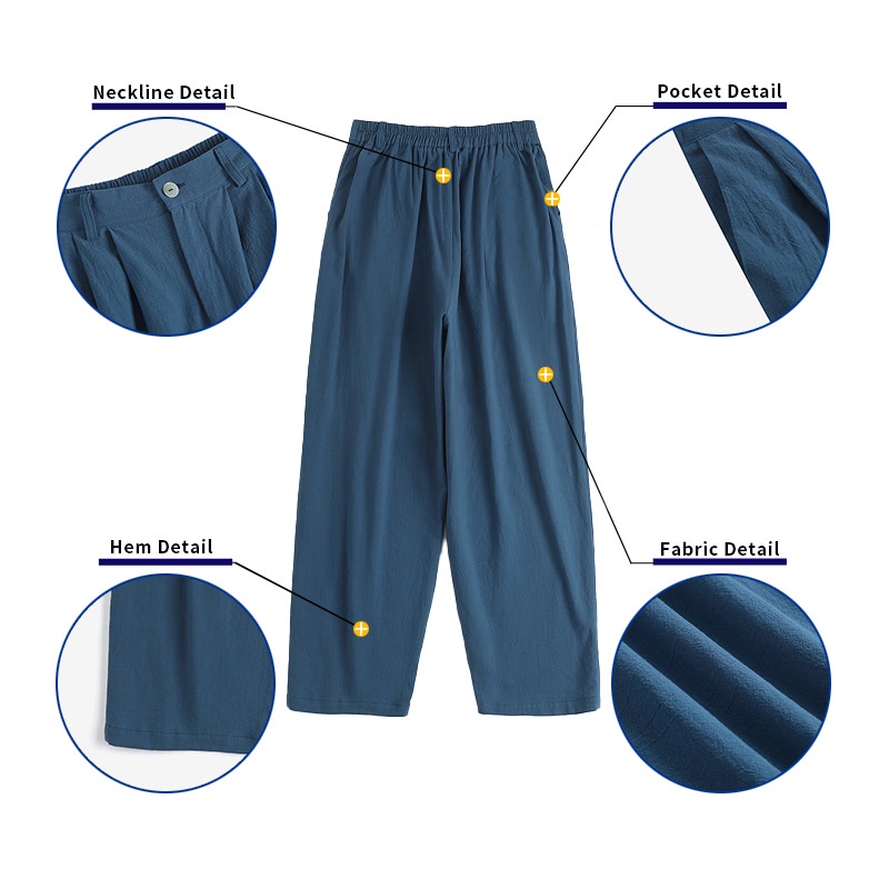 Quần dài ZANZEA ống rộng màu trơn thời trang cho nữ