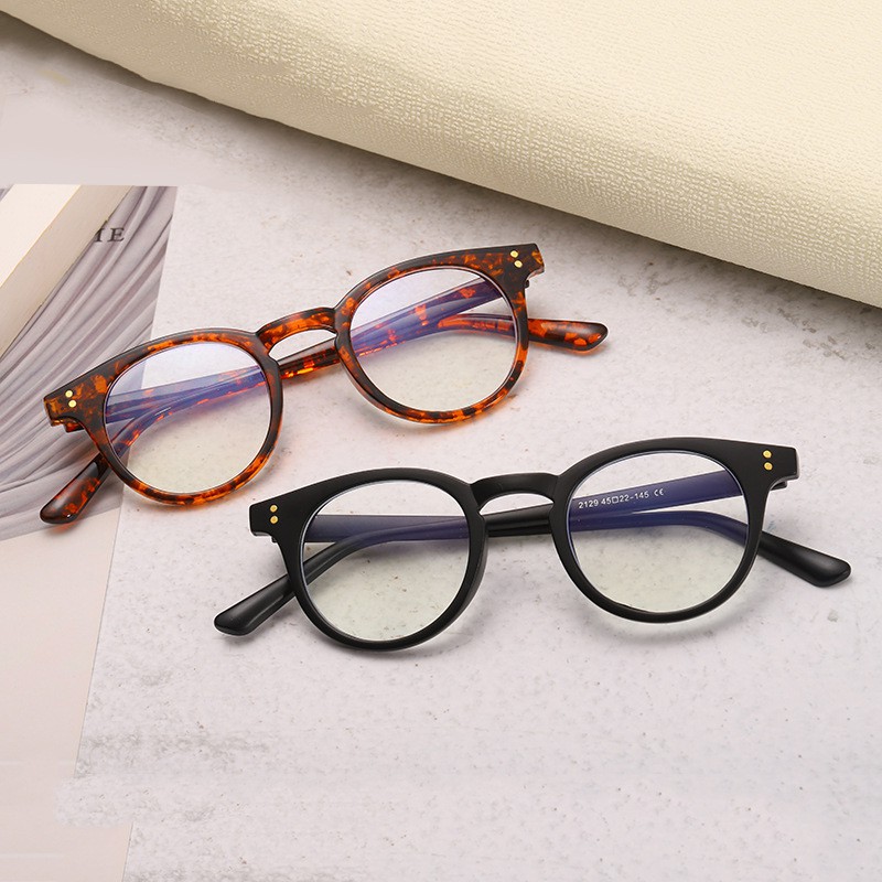 Mắt kính gọng tròn chống tia bức xạ thời trang cho nam và nữ