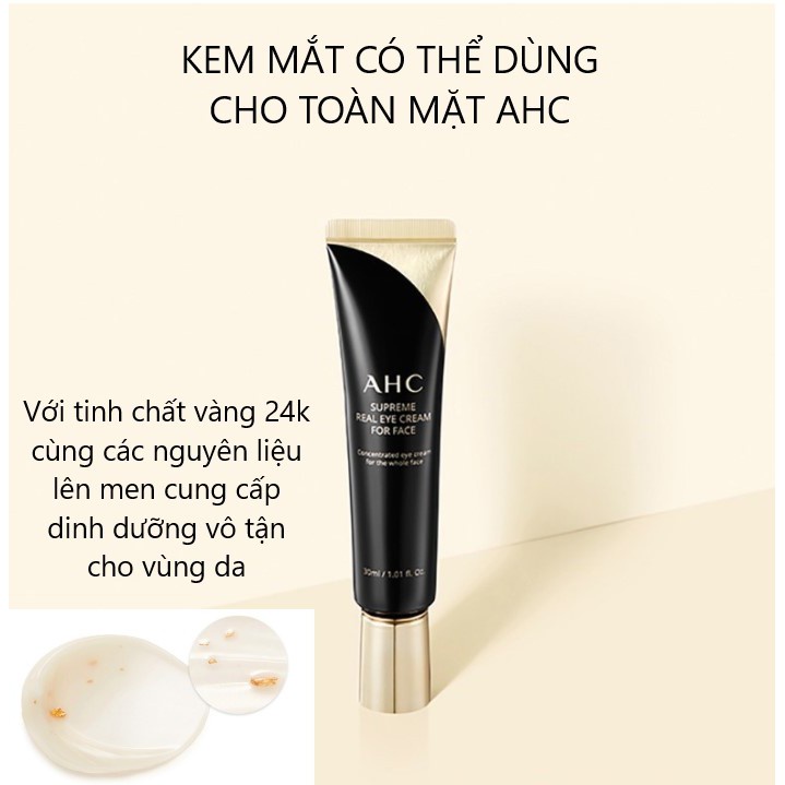 Kem Mắt AHC Season 7 Ageless Real Eye Cream For Face 12ml &amp;30ml Hàn Q.