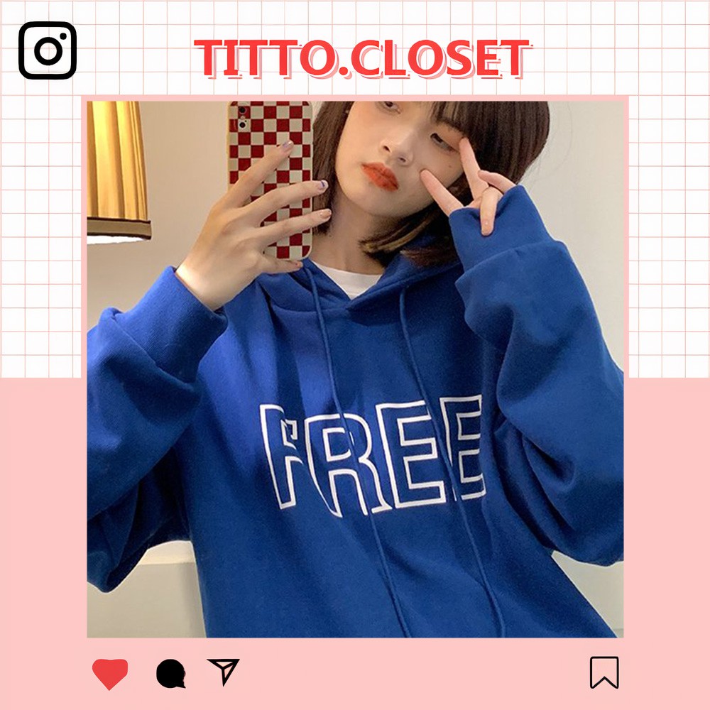 [Mã 2611THTRANG100K hoàn 10% xu đơn 99K] Áo Hoodie Free Unisex - Titto Closet