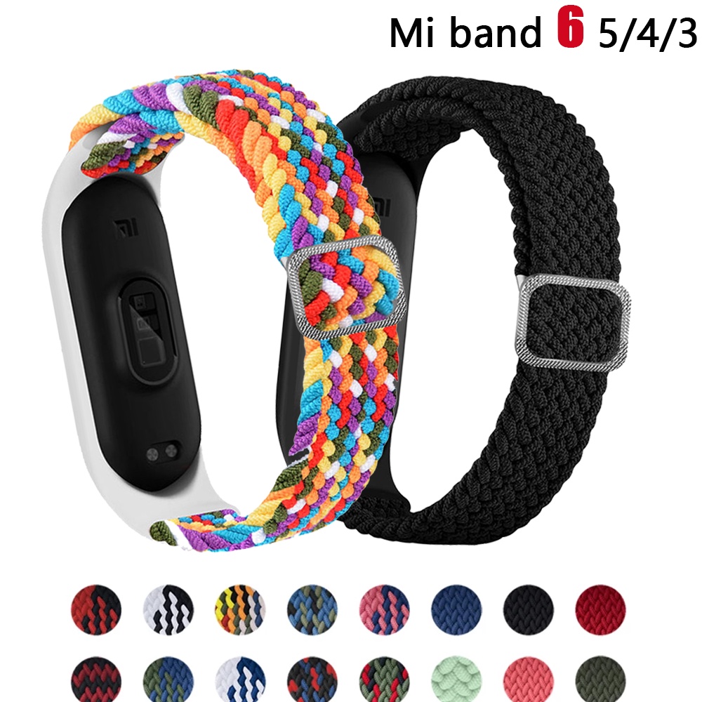 Dây Đeo Tay Thay Thế Chất Liệu nylon Co Giãn Cho mi band 6 miband 4 miband 5 mi band 4 3 5 6