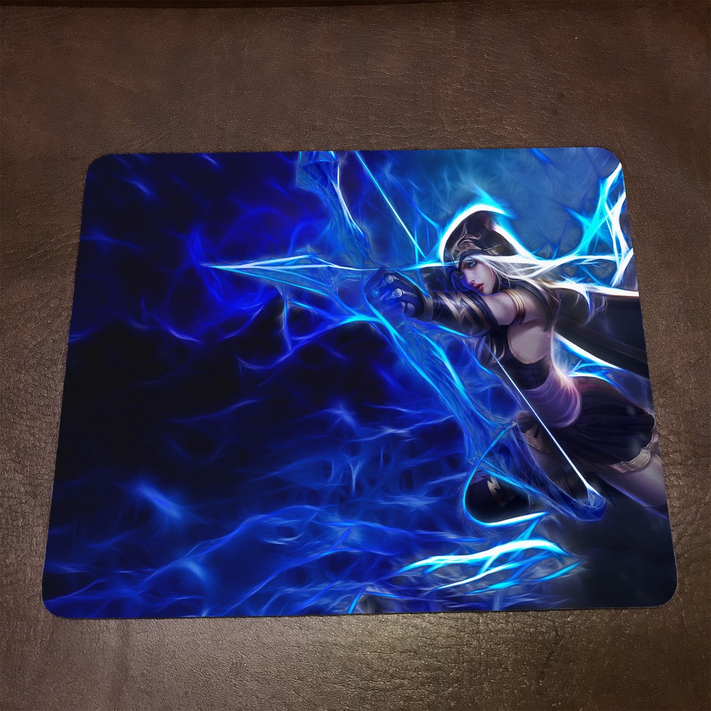 Lót chuột máy tính League of Legends ASHE - Mẫu 1 Mousepad cao su êm ái, nhận in theo yêu cầu