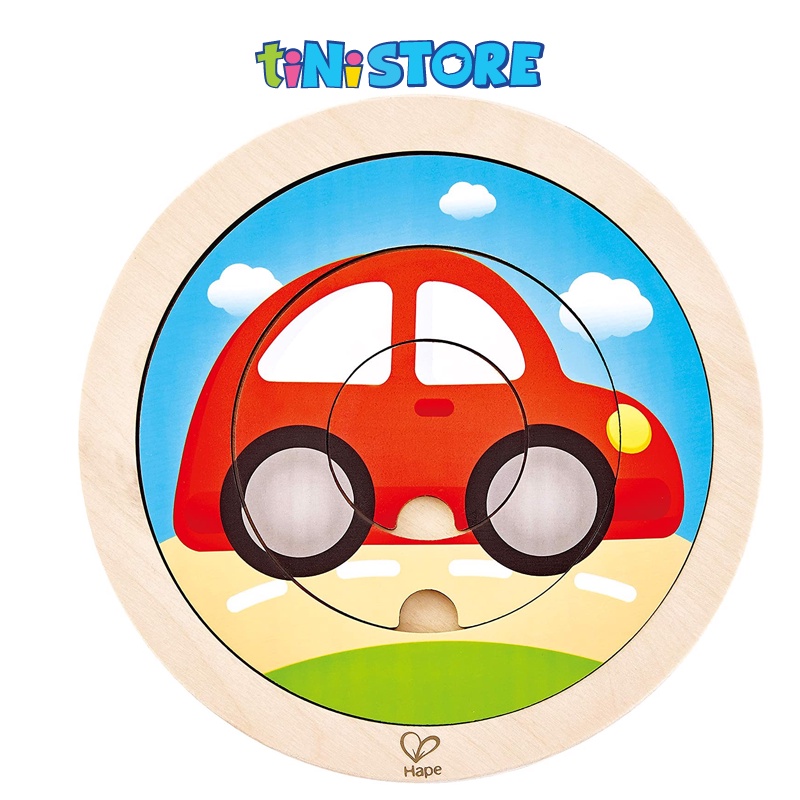 tiNiStore-Đồ chơi gỗ Hape xếp hình vòng xoay giao thông tiNiToy E1605 ( Giao hàng ngẫu nhiên)