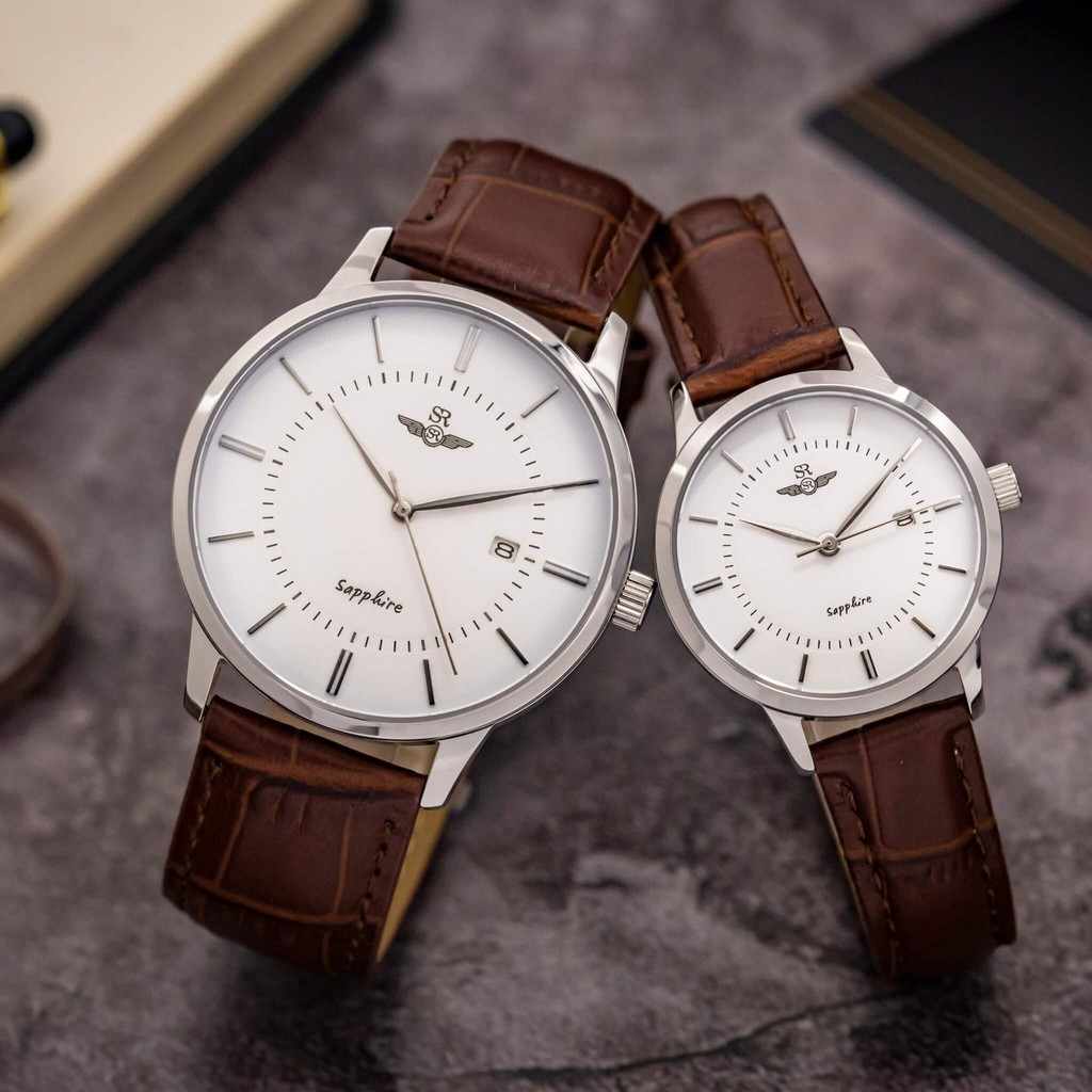 Đồng hồ nam nữ SRWATCH SG3007.4102CV &amp; SL3007.4102CV Mặt kính Sapphire Chống trầy ch