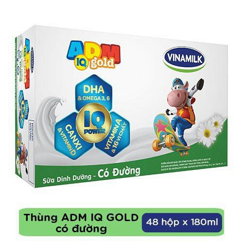 Sữa tiệt trùng ADM Gold thùng 48 hộp x 180ml [đủ vị]