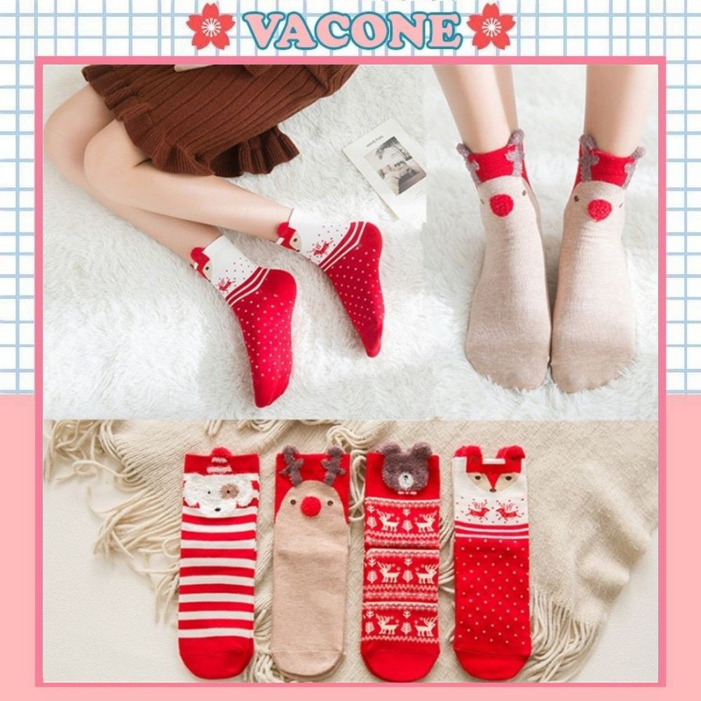 Tất giáng sinh Vacone vớ cổ cao Noel mẫu mới nhất TN122