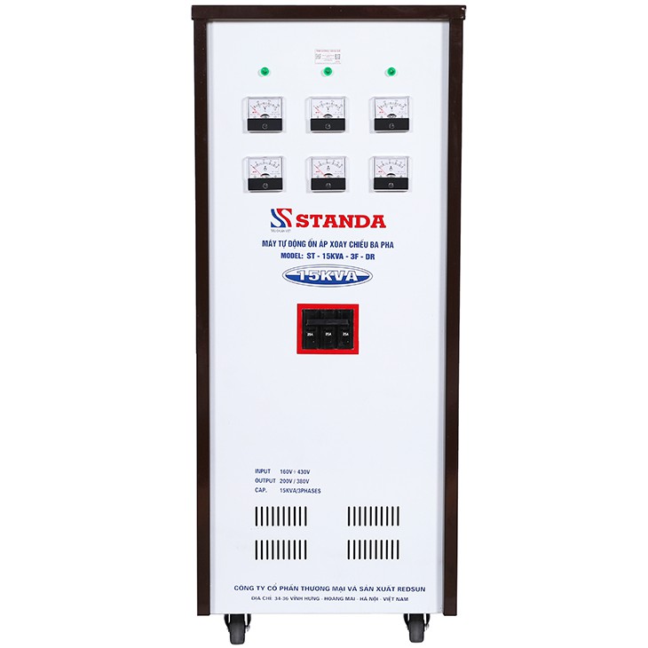 Ổn Áp Standa 15kVA 3 Pha Dải 160-430V Chính Hãng