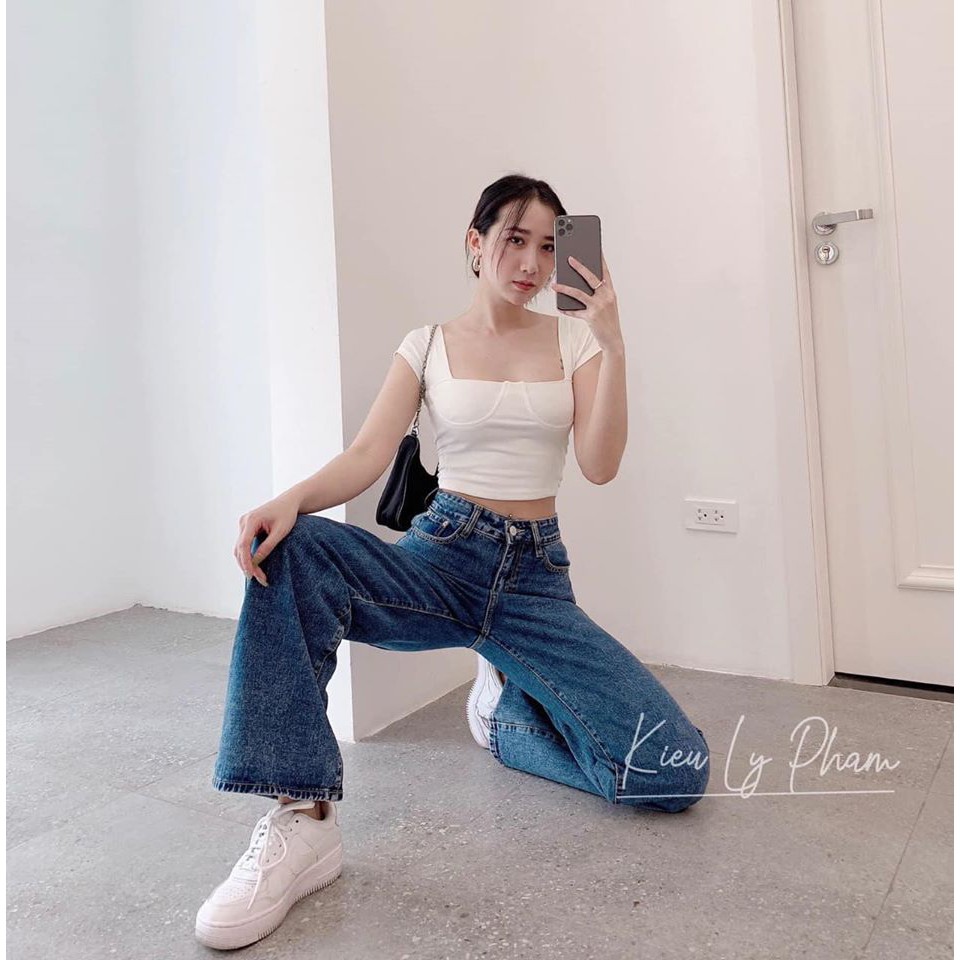 Áo phông Viền cúp NGực GIả dáng croptop (kèm ảnh thật,video) | BigBuy360 - bigbuy360.vn