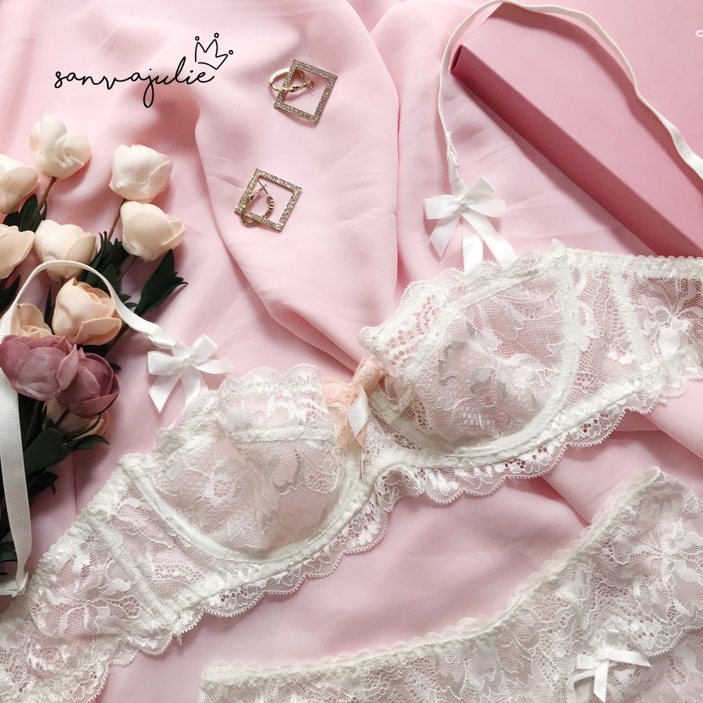 Bộ đồ lót nữ không mút có gọng chất liệu ren Hoa Tigon - Nội y nữ | BigBuy360 - bigbuy360.vn