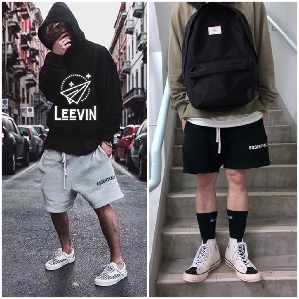 Quần Short Nam Nữ FOG X ESSENTIALS Unisex - Quần Đùi ESSENTIALS Nam Form rộng đường phố - Leevin Store | BigBuy360 - bigbuy360.vn