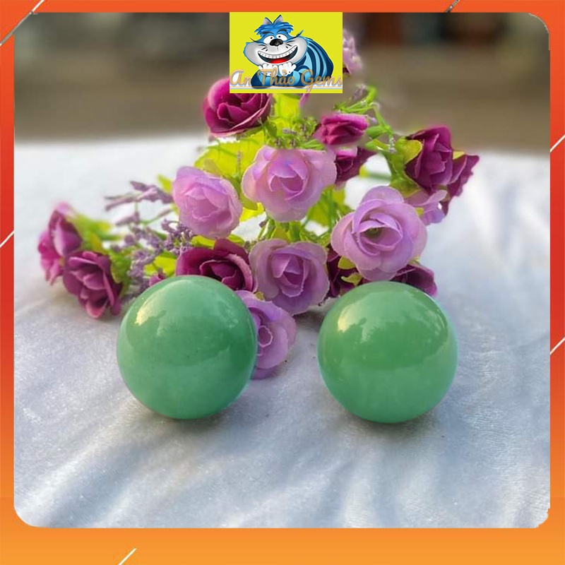 Quả Cầu Phong Thủy Mini Đá Tự Nhiên Nhiều Màu - Trang Trí Bàn Làm Việc - Size 2,8 - 3,3cm