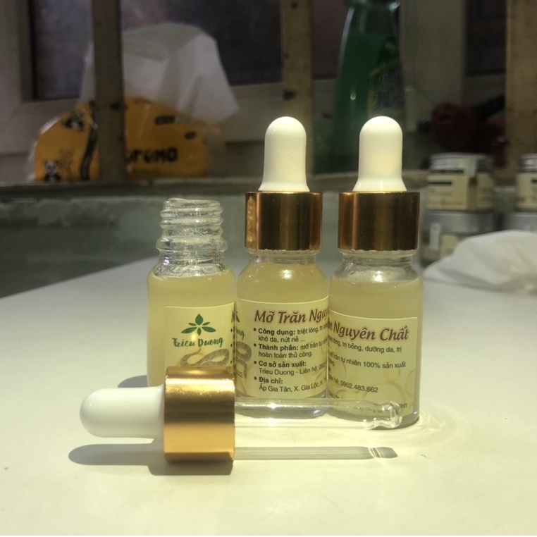 Mỡ trăn làm đẹp, mờ sẹo - Lọ thủy tinh 10ml