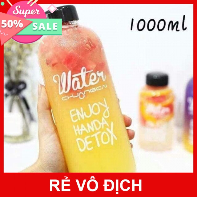 Bình Detox kèm túi vải dung tích 1lít