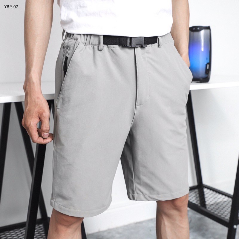 Quần short gió nam cách điệu khuy cài
