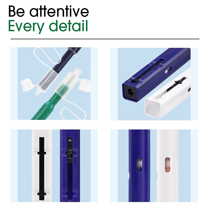 SC / FC / ST / LC One-Click Cleaner Tool 1.25mm và 2.5mm Fiber Optic Cleaner Bút làm sạch sợi quang 800 Time Cleans