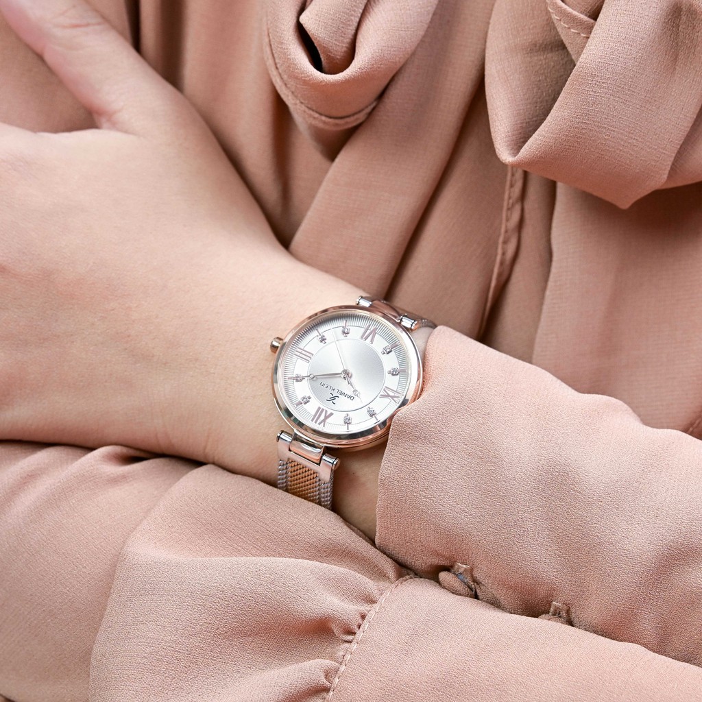 Đồng hồ Nữ Daniel Klein Simple Demi Sliver-Rose DK5825- Lamy watch