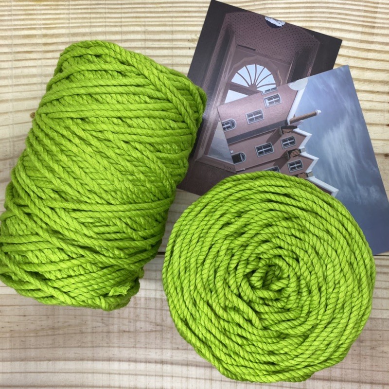 Dây thừng cotton macrame màu XANH CỐm