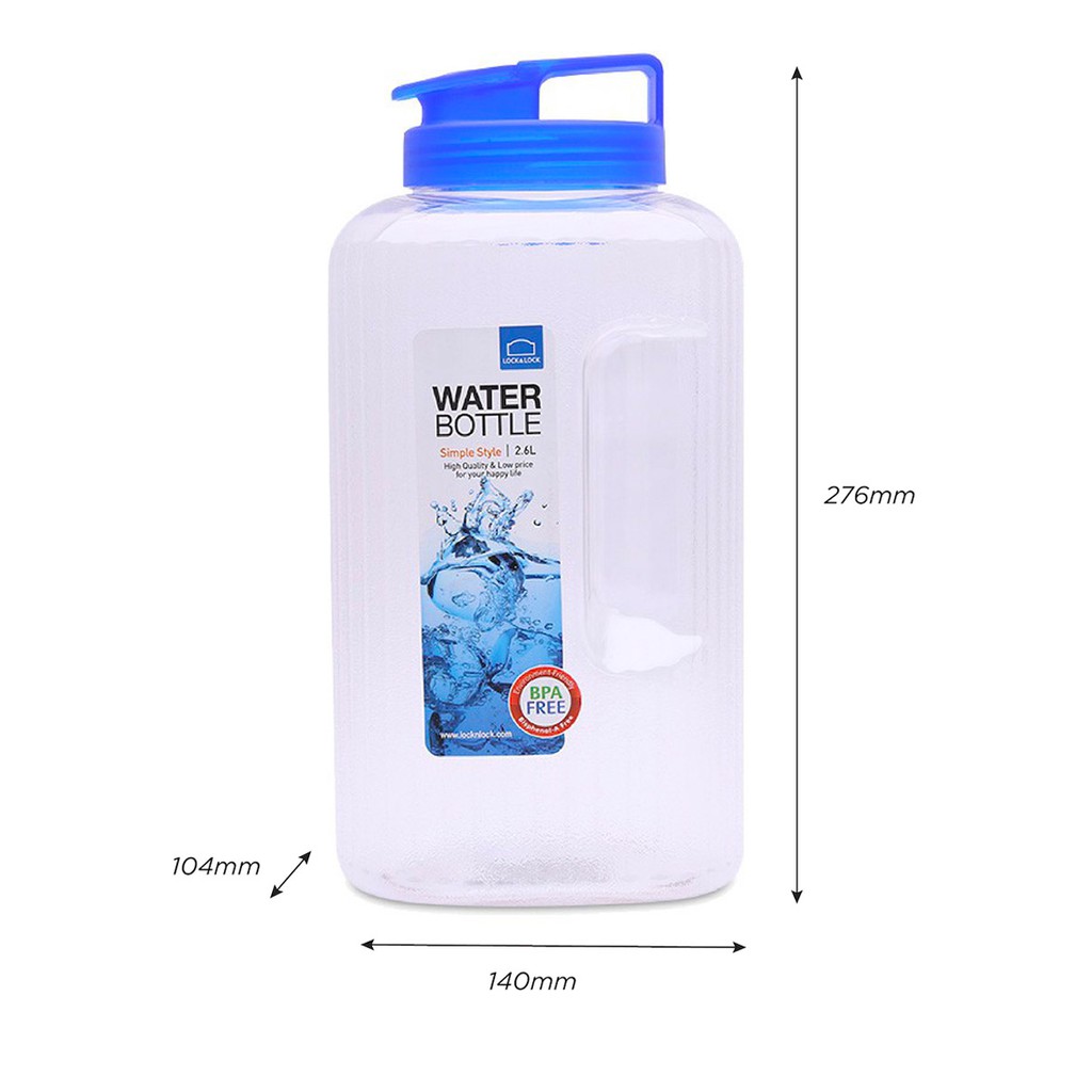 Bình Đựng Nước Lock&Lock Water Bottle HAP739 dung tích 2.6L và P-00052 dung tích 2.1L BPA Free