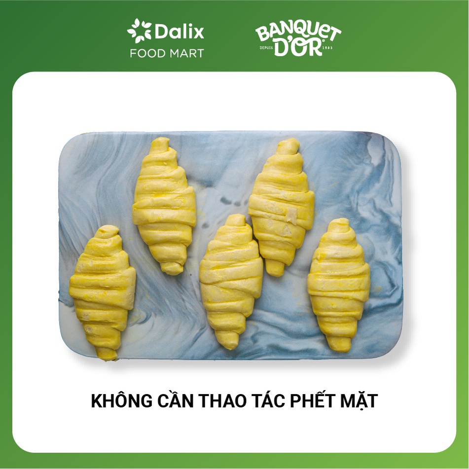 Bánh Croissant sừng bò cấp đông Nhập khẩu Pháp set 6 cái/ 12 cái/ 30 cái