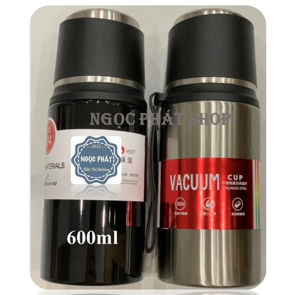 Bình giữ nhiệt 600ML cao cấp inox 304 VACUUM CUP