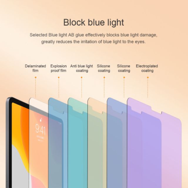 Kính cường lực Nillkin bảo vệ mắt iPad Gen 7 10.2inch V+ Anti Blue Light Tempered Chính Hãng / Giá Rẻ