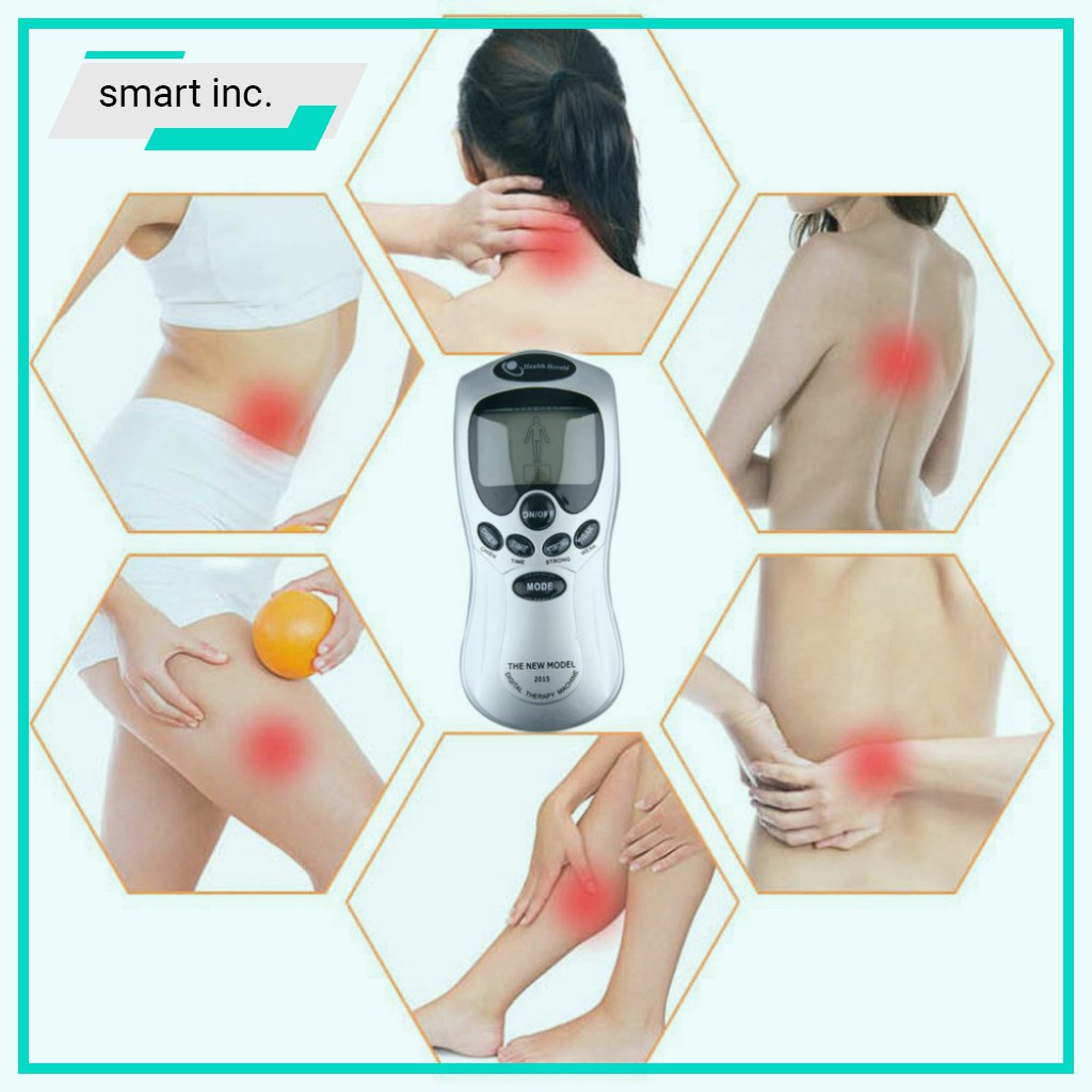 Máy Massage Cầm Tay  Mát Xa Lưng Cổ Vai Gáy Xung Điện Kèm 4 Miếng Dán Vật Lý Trị Liệu