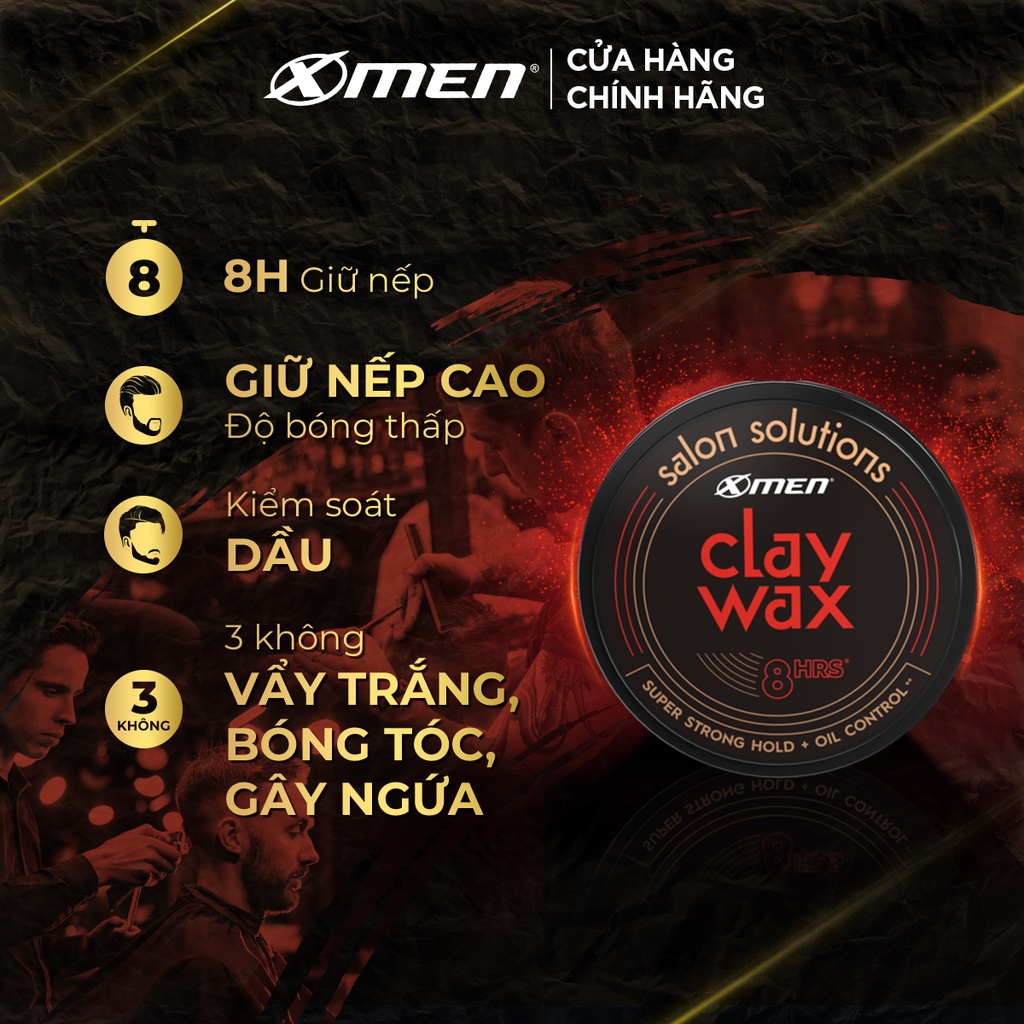 [Mã COSMEN giảm 8% đơn 250K] Sáp đất sét Xmen Salon Solutions - Clay Wax 70g