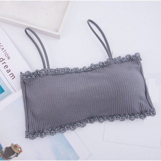 Áo lót bra nữ LYMIA quây 2 dây viền phối ren 8832