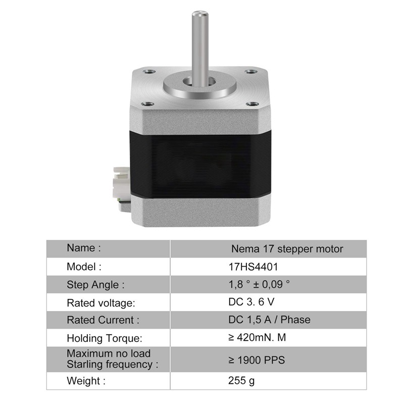 3 Động Cơ Bước Nema 17 Motor 42byg 1.8 Độ (17Hs4401) | BigBuy360 - bigbuy360.vn