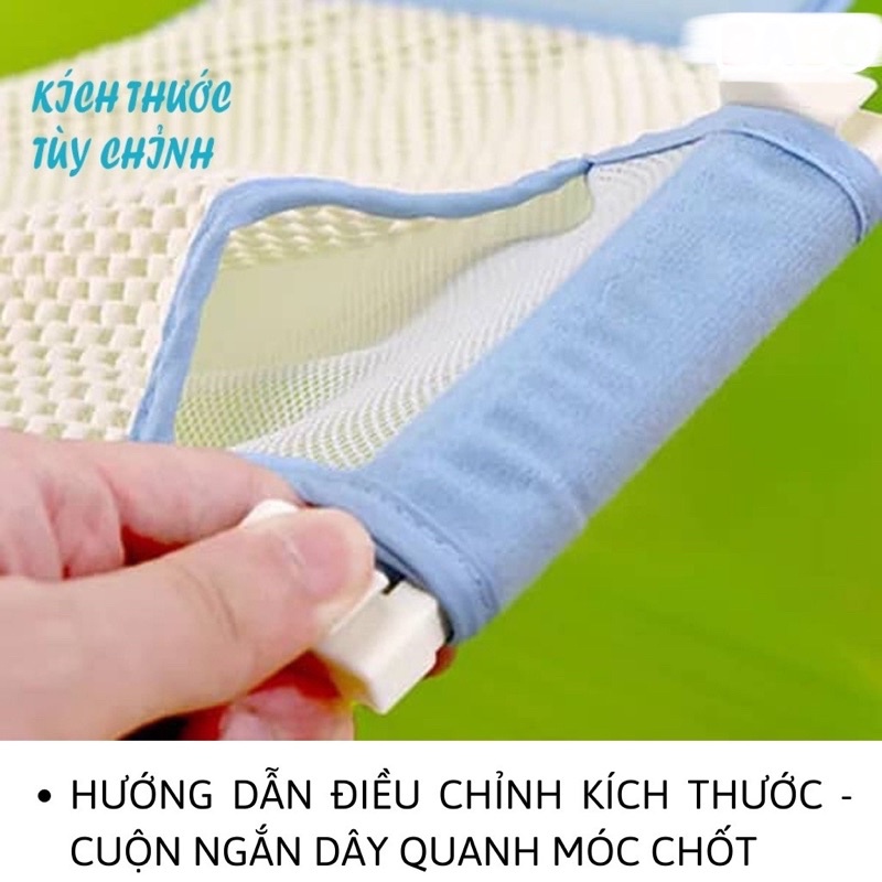 Lưới Tắm Cho Bé Sơ Sinh gấp Gọn Điều Chỉnh Kích Thước phù hợp Gắn các loại Chậu Đỡ Lưng Chống Trượt An Toàn,võng tắm bé