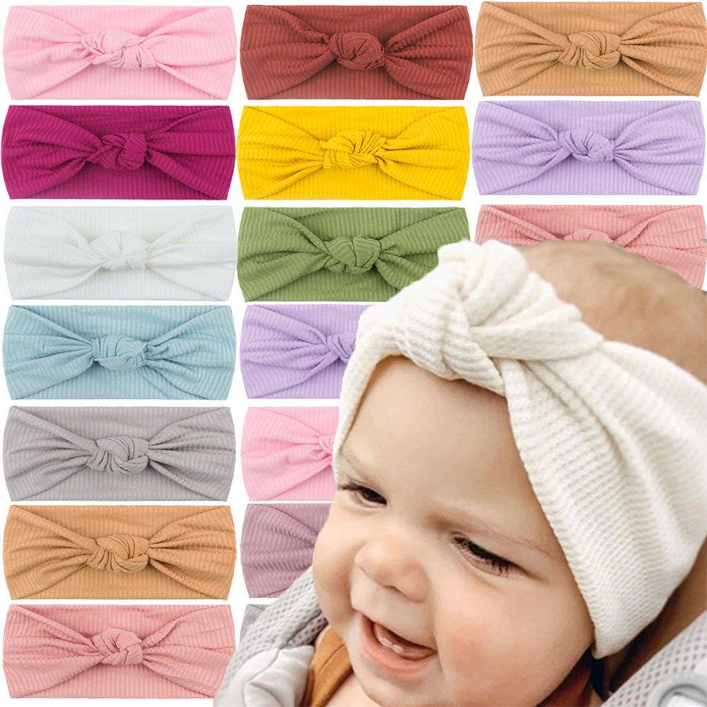 Băng đô turban thắt nút co giãn thời trang xuân thu cho bé gái sơ sinh