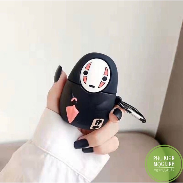 Vỏ bọc silicon VÔ DIỆN CẦM Ô cho hộp sạc tai nghe Bluetooth AirPods 1 2 Pro  Case AirPod i11 i12 ... NO FACE COOL