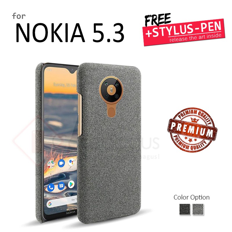 Ốp Điện Thoại Vải Denim Thanh Lịch Cho Nokia 5.3 2020