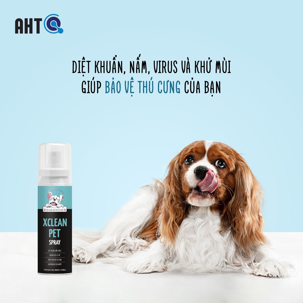 [COMBO 2 Chai + 1XỊT XE HƠI GIÁ TỐT]Diệt Khuẩn PET Khử Hôi Thú Cưng Nano Bạc Xclean Pet 100ml xịt thơm miệng thú cưng