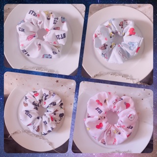 Dây buộc tóc scrunchies BTS nhìu màu