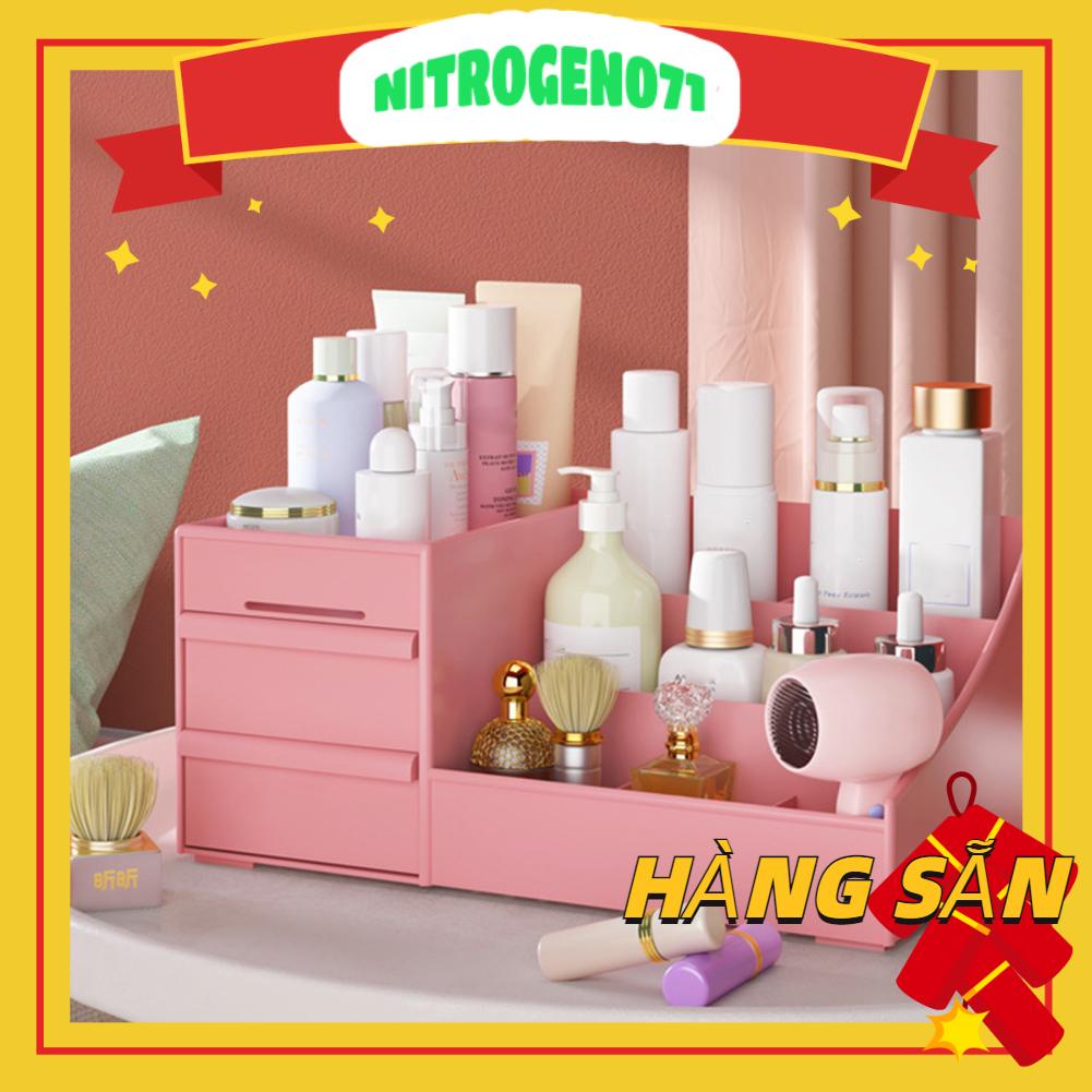 Hộp đựng đồ trang điểm/ mỹ phẩm có ngăn kéo bằng nhựa đa năng cho nhà tắm