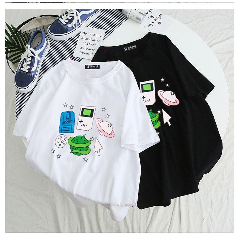 Áo thun nam nữ freesize form rộng tay lỡ unisex
