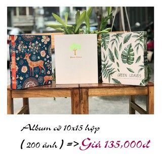Album Ảnh cỡ ảnh 10x15 họa tiết vintage, để vừa 200 ảnh 10x15