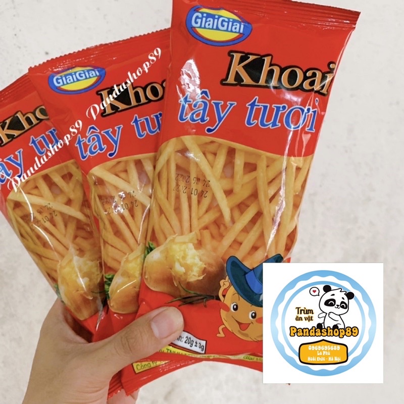 Snack khoai tây tươi chiên giòn giai giai  gói 20g