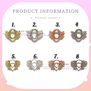 Charm trang trí móng tay hình nhẫn,charm kim loại siêu mới