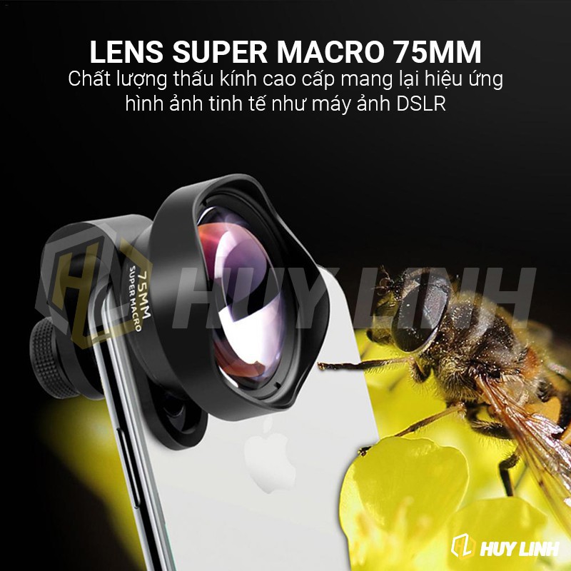 ▩✘Lens Ulanzi super maco 75mm 4K - Ống kính chụp cận cảnh cho điện thoại