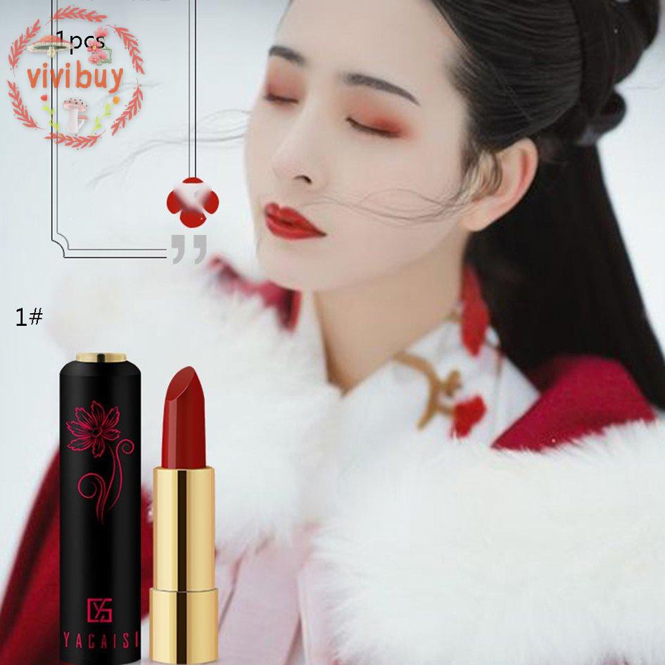 ✿vivi✿Ya Cai Si Retro Chinese Style Press Lipstick Press Matte Lipstick Cosmetic